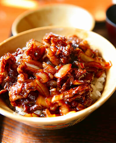 豚捨 牛丼